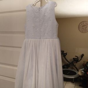 Girls light blue and white dress size 10